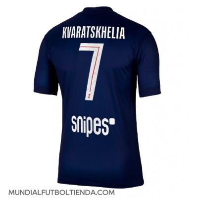 Camiseta Paris Saint-Germain Khvicha Kvaratskhelia #7 Primera Equipación Replica 2025-26 mangas cortas Camiseta Paris Saint-Germain Khvicha Kvaratskhelia #7 Primera Equipación Replica 2025-26 mangas cortas